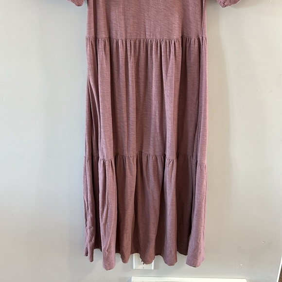 Nation Geri V-Neck Peasant Puff Sleeve Dress- Santa Fe - Picture 7 of 15